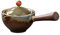 Tetera de cerámica – Tetera de cerámica vintage con dispensador de té chino | 360 piezas giratorias vintage de cerámica de 160 ml, tetera de diseño de doble capa con mango de madera lateral