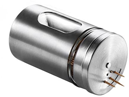 RAABYU Kitchenware Stainless Steel Seasoning Jar Sprinkler Barbecue Seasoning Jar Pepper Bottle Toothpick Holder Salt Shaker