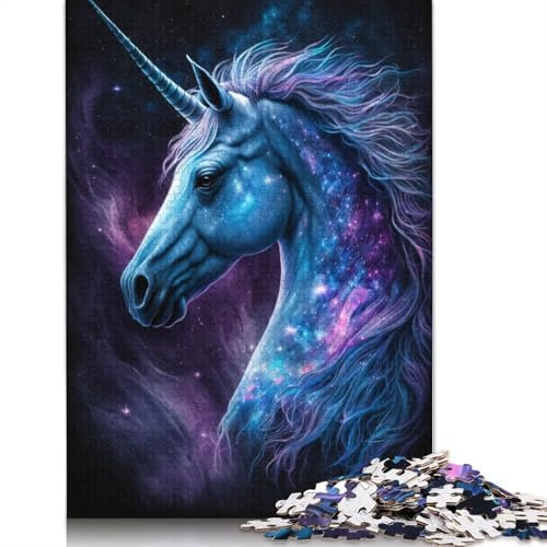 Jigsaw Puzzles for Adults 1000 Puzzle Toys Galaxy Unicorn Jigsaw Puzzle for Adults Cardboard Jigsaw Challenging Game (Size 38x26cm)