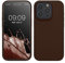 kwmobile Case for iPhone 15 Pro Case - Soft TPU Silicone Cover - Chocolate