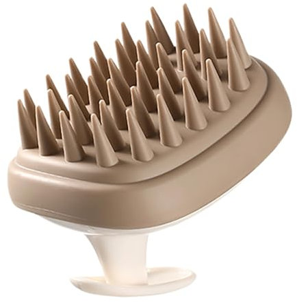 Beavorty Kopfhautmassagegerät Mit Shampoo-bürste Weichen Silikonborsten Für Kopfhaut-peeling Schuppenentfernung Und Haarpflege Tragbar Für Dusche Und Reisen