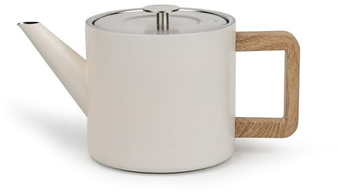 Bredemeijer - Dubbelwandige theepot Narvik - 1,1 liter - Warm wit - Met filter