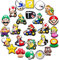 Yangsiw 27 Pcs Super Mario Shoe Charms,Garden Shoes Cartoon Decoration Shoe Charm Pack for Girls Boys and Adult,Bracelet Wristband Charms Party Gifts