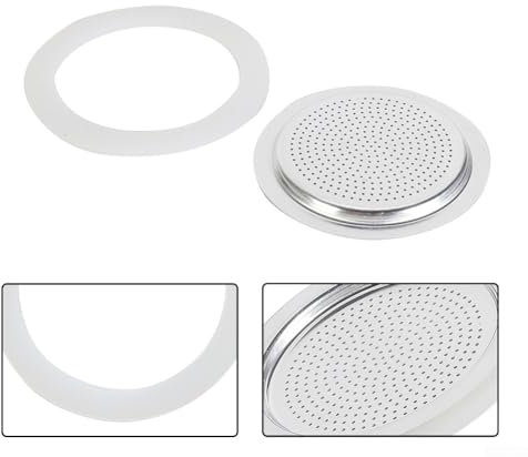 Guarnizioni di ricambio in morbido silicone adatto a tutti i tipi di caffè (1 tazza+setaccio)