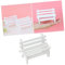 DIKACA Stuhl Miniatur Modellbahnbank Sitz Miniatur-Picknicktisch Liege Gartenstühle Möbel buchregal Dekoration Schreibtisch Dekoration Home Decoration Gartenstuhl Gartenbank Bambus Weiß