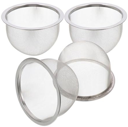 Alipis Filtre À Thé En Acier Inoxydable Infuseur À Thé Réutilisable 4 Pièces Avec Trous Uniformes Passoire À Pour Tasse Et Théière Accessoire De Cuisine Pour Infusion