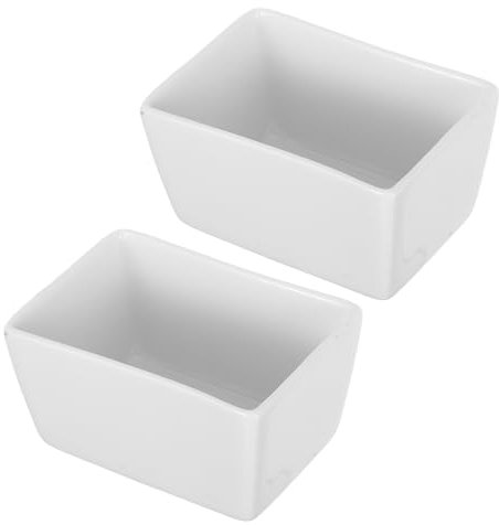 LIFKOME 2piezas Azucareros Rectangulares De Porcelana Blanca Recipientes De Cerámica Para Sobres De Azúcar Organizadores Elegantes Para Mesa y Estación De Café Multifuncionales Para Cocina