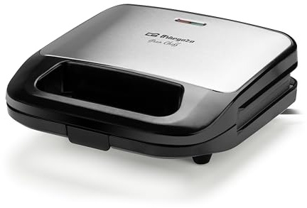 Orbegozo SW 7560 Sandwichera 3 en 1 750W | Placas Intercambiables Grill, Sándwich y Gofre, Antiadherente, Asa Tacto Frío, Protección Sobrecalentamiento