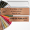 Plaque boîte aux lettres personnalisée 10x2,5cm adhésive + Plaque Pas de Publicité 8x2cm - Gravure Laser – 22 Couleurs – Avec ou Sans Motif (Cuivre brossé texte noir)
