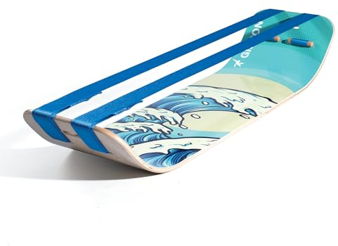GIBBON SlackBoard – GiBoard Balance Board – Geschenk für Kinder & Erwachsene – 1 & 2 Linienoptionen – Slackline Balance Trainer für Core Workouts, Stehpult-Übungen, Heim-Fitnessstudio, Yoga und mehr