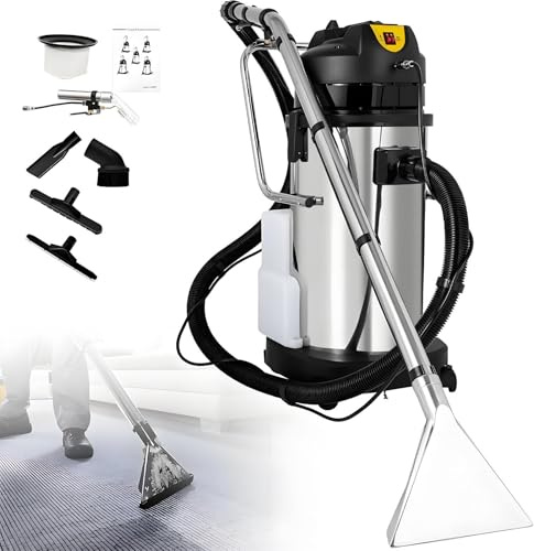 PioMue Machine de Nettoyage de Tapis et moquettes Professionnelle, aspirateur-extracteur, shampouineuse pour canapés et Rideaux, Nettoyeur de Tapis Portable, autolaveuse 40L/10.56gal