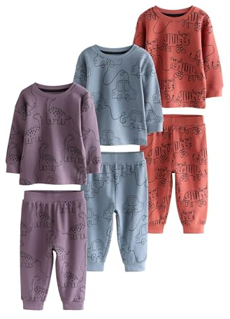 NEXT Jungen Schlafanzug in Oversized-Passform, 3er-Pack