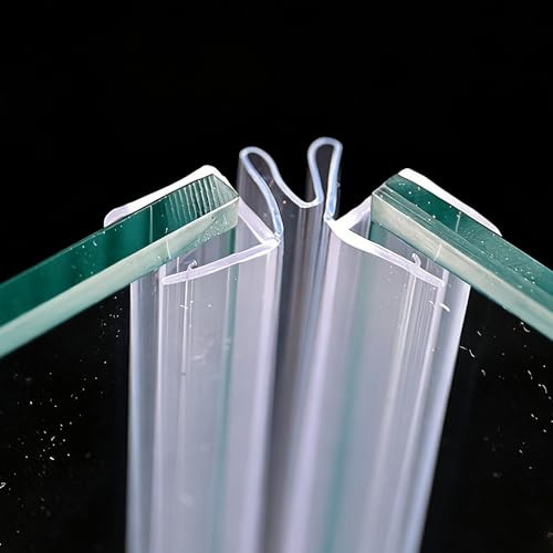 Joint Douche Paroi Verre de 2 m, Pour Espaces 10 À 45 mm, Joint Porte en Sans Cadre 6/8/10/12mm, Découper Sur Mesure, Lot(6mm)