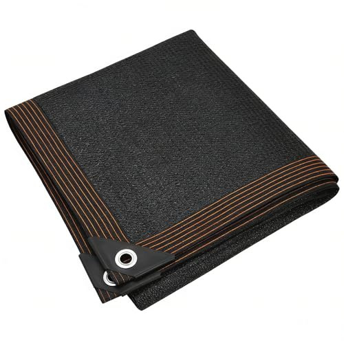 Schattennetz mit Ösen 250 x 350 cm Leicht Schattennetz 90% Shading Rate Uv-Beständiges, mit Ösen Sonnensegel-Rechteckig für Balkon für Balkon Pflanze Hühnerstall, Schwarz