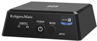 Krüger&Matz 2in1 Bluetooth HiFi Audio Empfänger und Sender (Apt-X, NFC) Modell BT-1 KM0352, schwarz