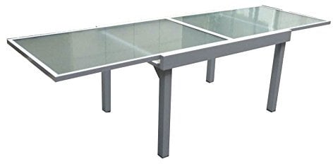 Garden Pleasure Ausziehtisch 135/270x90 Garten Terrasse Alu Glas Tisch Esstisch