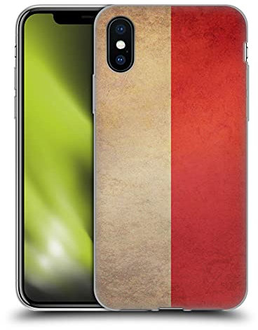 Head Case Designs Poland Polisch Vintage Fahnen 6 Gelhülle [Militärischer Schutzgrad] Kompatibel Mit Apple iPhone X/iPhone XS Und Kompatibel Mit MagSafe