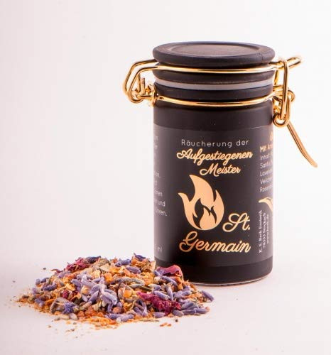 K. Susanne Berk Esoterik e.K. - St. Germain - Aufgestiegene Meister - Lila Glas - 60 ml - Räuchermischung