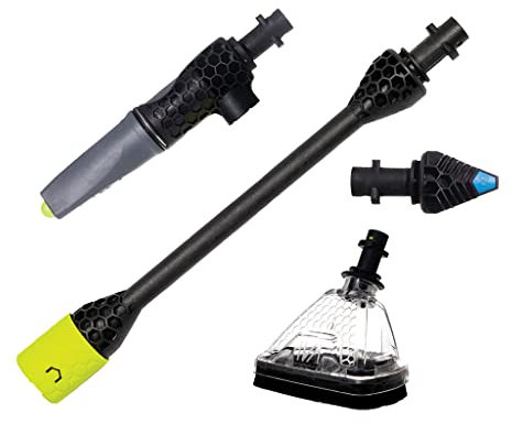 AVA Facade & Furniture Kit, Includes Snow Foam Lance, Facade Brush, 35 cm Lance & 60° Wide Spray Nozzle, AVA Pressure Washer Accessory Kit