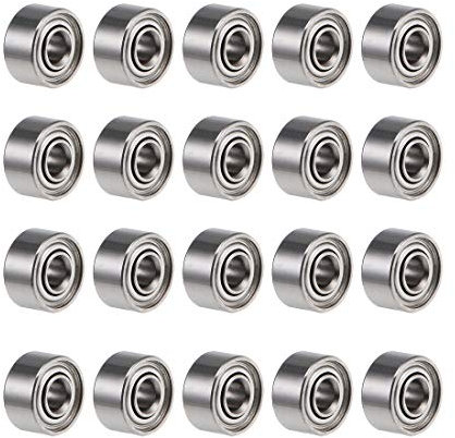 sourcing map 20 Stück Kugellager Rillenkugellager 681XZZ 1,5mm Innendurchm 4mm Außendurchm 2mm Bohrung Doppelt Geschirmt Chromstahl Z2 für Skateboard 3D Drucker Roller Inline Skates