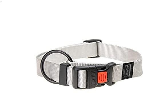 Karlie Art Sportiv Plus Halsband verstellbar neue universal Farben Mix and Match L: 45 - 65 cm B: 25 mm L hellgrau