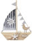 Hobbyfun Holz-Segelboot ca. 20 x 15 cm