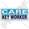 Care Key Worker Aufkleber 155 mm Covid Virus Essential Carer Support NHS Stoßstange, Außenfenster, Coronavirus, selbstisolierend, Quarantäne Isolation Aufkleber