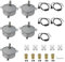 CHANCS 5PCS Turntable Motor 220V TYC-50 2.5-3RPM Synchronous Motor Electric With 7mm Flexible Coupling Connector and Power Cord Switch Plug For Cup Turner
