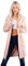 Crazy Girls Womens Chunky Knit Long Cardigan, Pink, ML (UK 12-14)