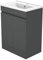 Xinyang Badmöbel Lorenza Anthrazit 60 cm Waschtisch mit Unterschrank Soft-Close Funktion - Standschrank Waschtisch Möbel