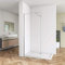 Huiyang 1000x1900mm Walk in Wet Room Shower Enclosure Screen 8mm Easy Clean Glass Panel Cubicle with 1500x700mm Stone Tray + Waste