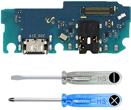 MMOBIEL Ladebuchse Kompatibel mit Samsung Galaxy A12 / M12-6.5 inch - Dock Connector USB C - Audio Jack/Mikrofon/Antenne Ersatz - Inkl. Schraubenzieher