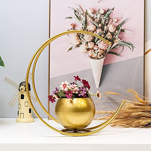 DTLEO Metall Pflanzenständer Blumentopf Regal Dekorative Pflanztreppe für Balkon Terasse oder Garten | Blumenbank als Platzsparer,Gold