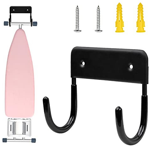 Alpinista Soporte de pared para tabla de planchar para lavadero, color negro