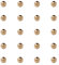 Craftdady 50 Stück goldene runde Messing-Abstandshalter, echte 18 Karat vergoldet, 3 mm, winzige Metallperlen, lose Perlen-Charms für Schmuck, Armbänder, Halsketten