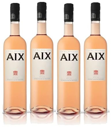 Aix Rose Wein 4er Set je 0,75L (13% Vol) aus Frankreich- [Enthält Sulfite]