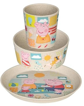 Kindergeschirr-Set CONNECT PEPPA PIG organic sand