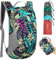 ZOMAKE Faltbarer Rucksack Ultraleicht-Kleiner Rucksäcke Wasserdicht Wanderrucksack Packable Backpack 18L für Damen Herren Outdoor Wandern(Laub)