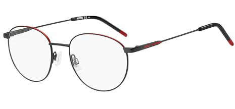 HUGO Herren Hg 1180 Sonnenbrille, matt, schwarz, rot, 53