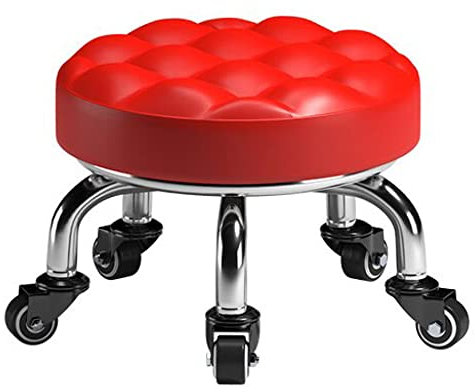 DECOTE Tabouret Roulant Tabouret Rotatif à 360° Tabouret Bas sur roulettes Escabeau BearingwheelE