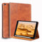 Gexmil Leder Hülle für iPad mini 5./4. Generation 2019/2015 7,9 Zoll Echt Leder Cover mit Stylus Halter Stoßfest rutschfest,Automatischer Schlaf/Aufwachen,Einstellbarer Ständer, Braun
