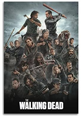 VZRSQZK The Walking Dead TV-Poster, dekoratives Gemälde, Leinwand, Wandposter und Kunstdruck, modernes Familienschlafzimmer, Dekoration, Poster, 20 x 30 cm