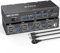 Commutateur KVM HDMI USB 3.0 4K@60 Hz, commutateur KVM HDMI double moniteur, prise en charge de la copie et de l'affichage étendu, pour 3 ordinateurs partageant 2 écrans et 4 ports USB 3.0