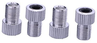 SKISUNO 4pcs Aluminum Alloy Valve Pump Adapter Bike Pump to Converter Road Bike Air Compressor Adapter Repair Tools