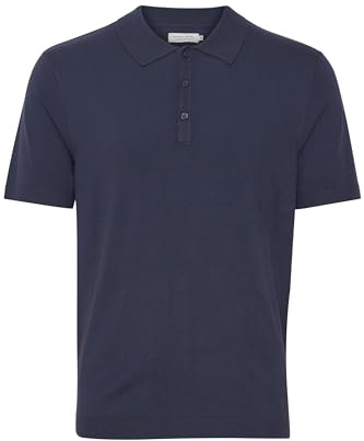 CASUAL FRIDAY CFKarl SS Polo Knit Herren Poloshirt Shirt Umlegekragen 80% Viskose (LENZING(TM) ECOVERO(TM)), 20% Nylon Regular fit, Größe:L, Farbe:Dark Navy (194013)