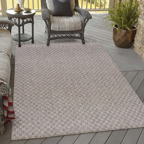 Mazovia Outdoor Teppich - Innen und Aussenbereich - Braun Natur 200 x 300 cm