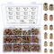 bayidun 130 Pcs M6 M8 M10 Threaded Insert Nuts, Screw-in Nuts, Threaded Inserts, Metal Insert Nuts with Flange Cover, Wood Thread Inserts, Hex Socket Drive Nut Fasteners
