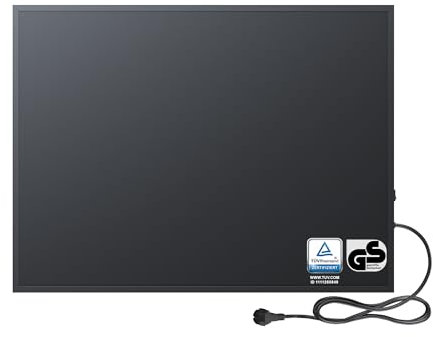 BR Bringer Infrarotheizung 450 Watt - Infrarot Elektroheizung Energiesparend - 5 Jahre Garantie, TÜV GS - Deutsche Qualitätsmarke (schwarz)
