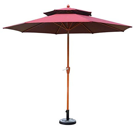 IFCXA Parasols 2,7 m Parasol de jardin pour patio - Pare-soleil extérieur pour café, magasin de mariage, fête de mariage, écran solaire de plage (couleur : vert foncé), Vert, kaki