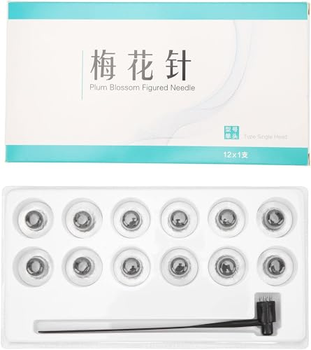 Marteau en forme de fleur de prunier avec manche en métal, avec 12 têtes de rechange, outils de massage, pour des réponses superficielles